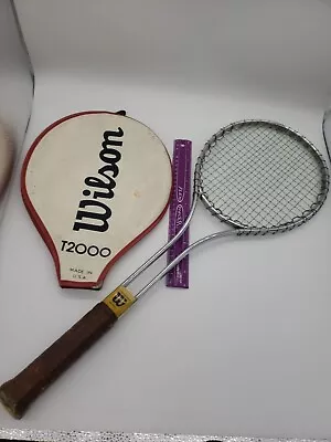 Wilson T2000  VTG Steel Tennis Racket Racquet & Cover • $12