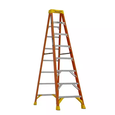 8' Fiberglass Step Ladder 300lb Load Capacity Type 1A Duty Rating Slip Resistant • $304.24
