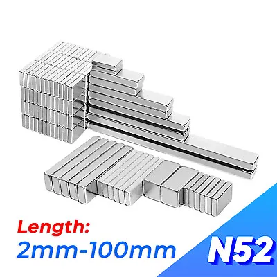 N52 Super Strong Rare Earth Neodymium Magnet Blocks Squares Thin Small Large • $4.79