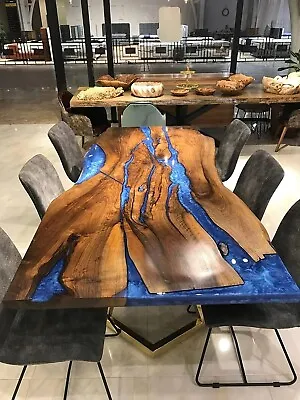 River Table Epoxy Dining Table Resin Coffee Table Ocean Table Living Room Table • $2639