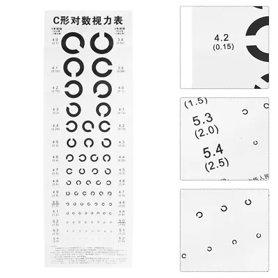 £4.87 • Buy 1 Pc Visual Acuity Chart Eye Power Chart Vision Test Chart