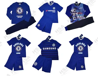 Kids Boys Girls Chelsea F.C. Football PJ Pyjama Set Nightwear Christmas Gift • £7.99