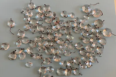 $9.98 • Buy 90 Pc Vintage Crystal Bead Prisms Chandelier Lamp Craft Parts Lot C3