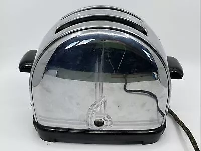 Vintage Sunbeam 1930’s World’s Fair Art Deco Pop Up Chrome Toaster Model T-9 • $79