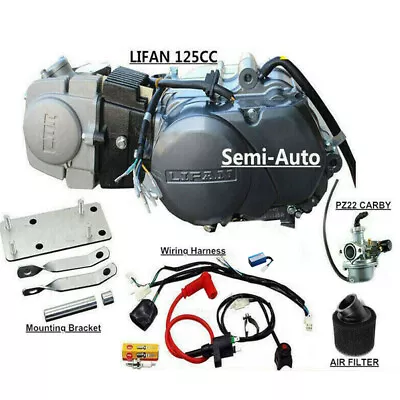 125cc Semi Auto LIFAN Engine Motor Honda CT110 CT90 Postie Bike + Wiring/Carby • $449