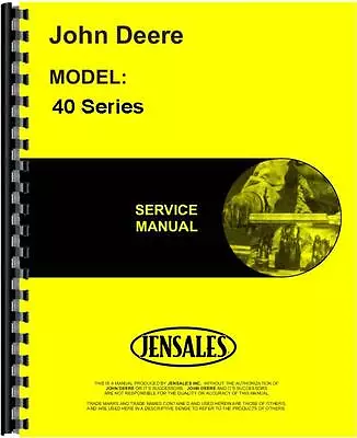 John Deere 40 Series Corn Head Service Manual JD-S-TM1027 • $36.98