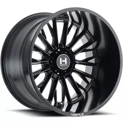 4ea 24  Hostile Wheels H114 Fury Asphalt Satin Black Off Road Rims(S4) • $2856