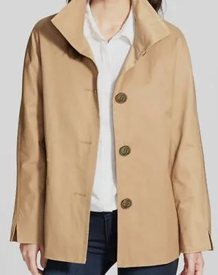 $178 Ellen Tracy Women's Beige Collared Button-Front A-Line Coat Jacket Size XS • $23.98