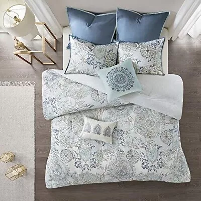 Madison Park Comforter Season Set Matching Bed Skirt Dec. Pillows.  Cal King  • $84.15