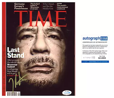 Platon Signed 8x10 Photo Gaddafi Time Magazine Cover Photographer A Acoa Coa • $499.95