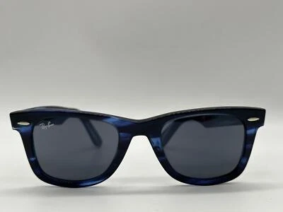 $139 • Buy Ray-Ban Wayfarer RB2140 1361/R5 Bio-Acetate Frame Blue Sunglasses (Pre-owned)