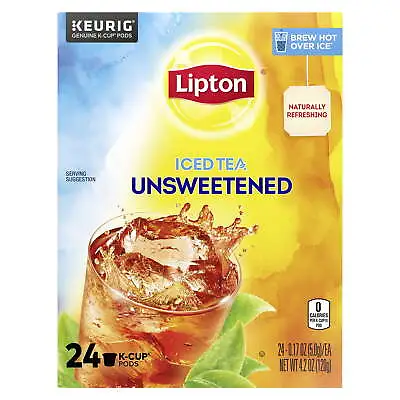 Lipton Iced Tea K-Cup® Pods Black Tea  Caffeinated 24 Count Box • $15.96