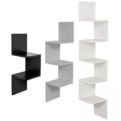 £9.99 • Buy 2/3/5 Tier Floating Corner Shelves Wall Unit Bookcase Display Stand Book Storage