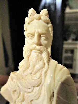 Michelangelo Horned Moses On Marble Base 6 1/4  Inches Tall Italy • $29.99