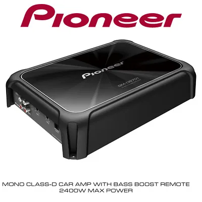 PIONEER GM-D9701 - Mono 2400W Class-D Car Amp With Bass Boost Remote Bass Amp • $348.43