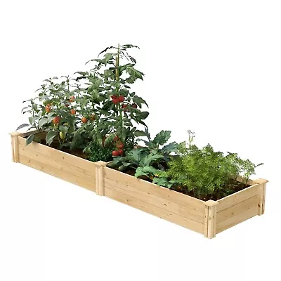 Pine Wood 2-Ft X 8-Ft Outdoor Raised Garden Bed Planter Frame - Made In USA • $247.16