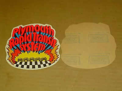 Vintage Original Plymouth Rapid Transit System Sticker Decal 1970 71 Gtx Duster • $24.99