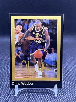 Chris Webber Michigan National Sports Convention Gold Border RC Basketball Card  • $2