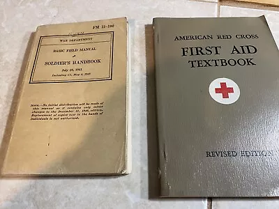 War Department Soldiers Handbook 1941/American Red Cross First Aid Textbook 1945 • $19.99