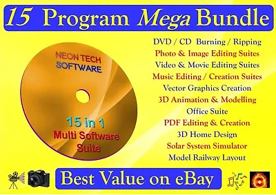 PDF Edit Software Create Read Convert Part Of 15 PROGRAM MEGA BUNDLE • £4.90