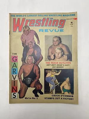 Vintage Wrestling Revue Feb 1973 The Garvins COMBINED SHIP $1 PER MULT • $7.10