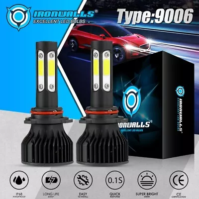 4-sides 9006 LED Headlight Bulb Conversion Kit Low Beam White Super Bright 6500K • $23.59