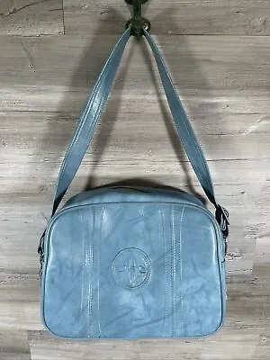 Vintage American Tourister Travel Bag Carry On Luggage Shoulder Strap Blue 1975 • $21.50