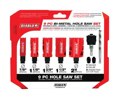 Diablo DHS09SGP General Purpose Bi-Metal Hole Saw Set 2-3/8 In. • $54.06