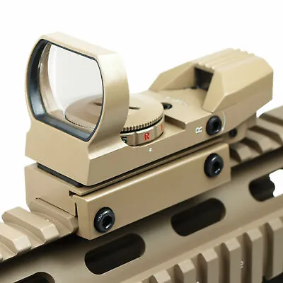 Tactical Holographic Reflex Red Green Adjustable Dot Sight With Rail Mount - Tan • $22.75