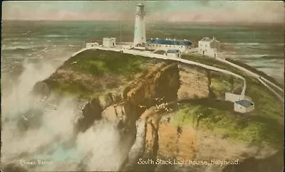 £6 • Buy Holyhead South Stack Lighthouse Elmer Keene ETW Dennis Hand Coloured Bromide