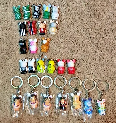 Lot Of 25 Disney And Vinylmation 1-1/2  Mini Keychains And Figures • $34.50