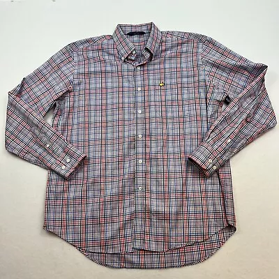 Masters Clubhouse Collection Button Down Shirt Plaid Long Sleeve Mens XL • $29.88