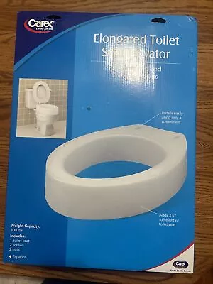 Carex 3.5 Inches Elongated Toilet Seat Riser For Assistance Bending Or Sitting • $29.99