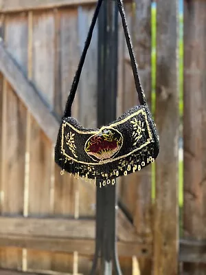 Women - Vintage Beaded Baguette Handbag • $150.99