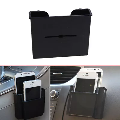 Black Car Storage Box Phone Holder Holder Pocket Organizer Bag Tool Accessories • $15.03