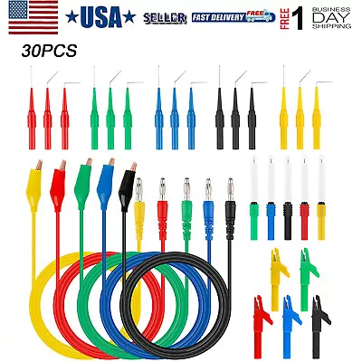 30PCS Automotive Back Probe Kit Multimeter Test Leads Wire Identified Probe Tool • $28.49