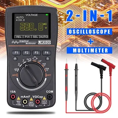 LM2020 2 In 1 Channel Handheld Oscilloscope Multimeter 1MHz 2.5 Msps DC/AC Test • $56.99