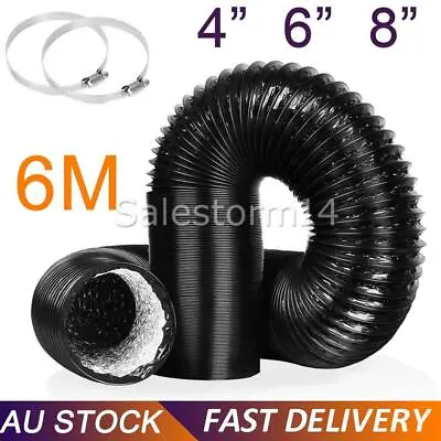 6M 4/6/8 Inch AUS Flexible Pipe Hose Tube For Exhaust Duct Fan Air Conditioner • $20.98