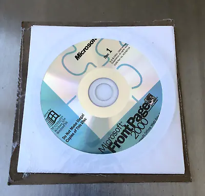 Microsoft FrontPage 2000 2 Discs For Windows NT / 98 • $29.99