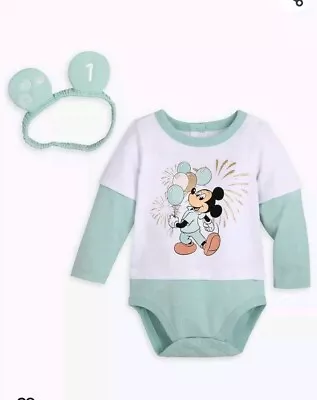 Disney Mickey Mouse First Birthday Layette Outfit Set 6-9 Mos • $16.99