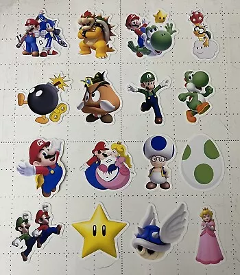 Mario Brothers Holographic Laminated Stickers Or Car Decals Set Of 16 Set 2 • $8