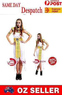 Roman Egyptian Queen Women Lady Costume Fancy Dress Up Halloween Cosplay COS26 • £18.77