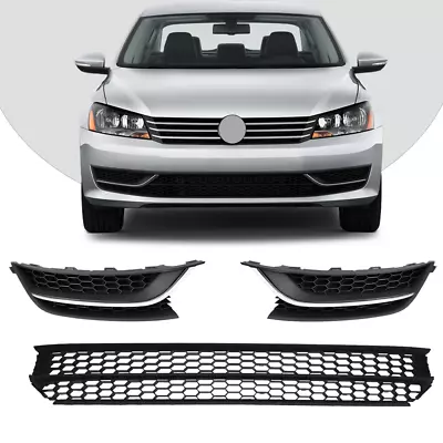 Fit 2012-2015 VW Passat Front Bumper Radiator Lower Grille Grill Fog Light Cover • $61.05