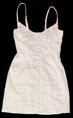 White Fox Boutique White Mini Dress Womens Extra Small XS Darts Adjustable Strap • $47
