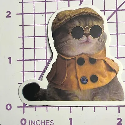 Inspector Kitty - Costume Kitty - Vinyl Sticker Decal Sticker Bomb Humor Funny • £4.86