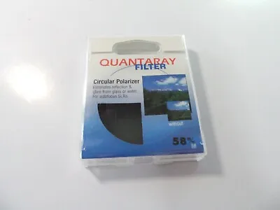 Quantaray 58mm Circular C-PL Filter Film & Digital Retail MC UV Multi Coated DMC • $8.55
