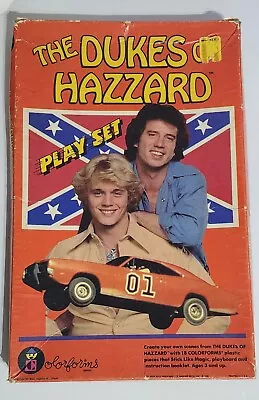 Vintage 1981 The DUKES Of HAZZARD General Lee Colorforms Play Set Magic Toy • $20