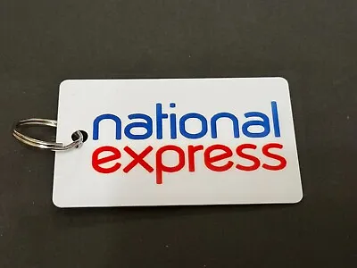 National Express A  Luggage Tag Reusable Plane Key Ring Bag Transport Bus Train • £5