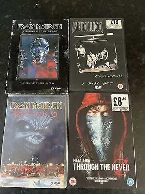 Iron Maiden Metallica Dvd Bundle Music Live • £9.99