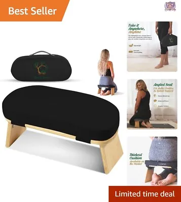 Portable Meditation Bench: Foldable Ergonomic Bamboo-made Kneeling Stool • $78.82